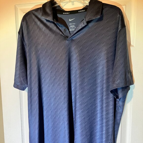 Nike Golf Polo Shirt Mens Size LT Large Tall Tour Performance Dri-Fit Blue - Picture 1 of 1